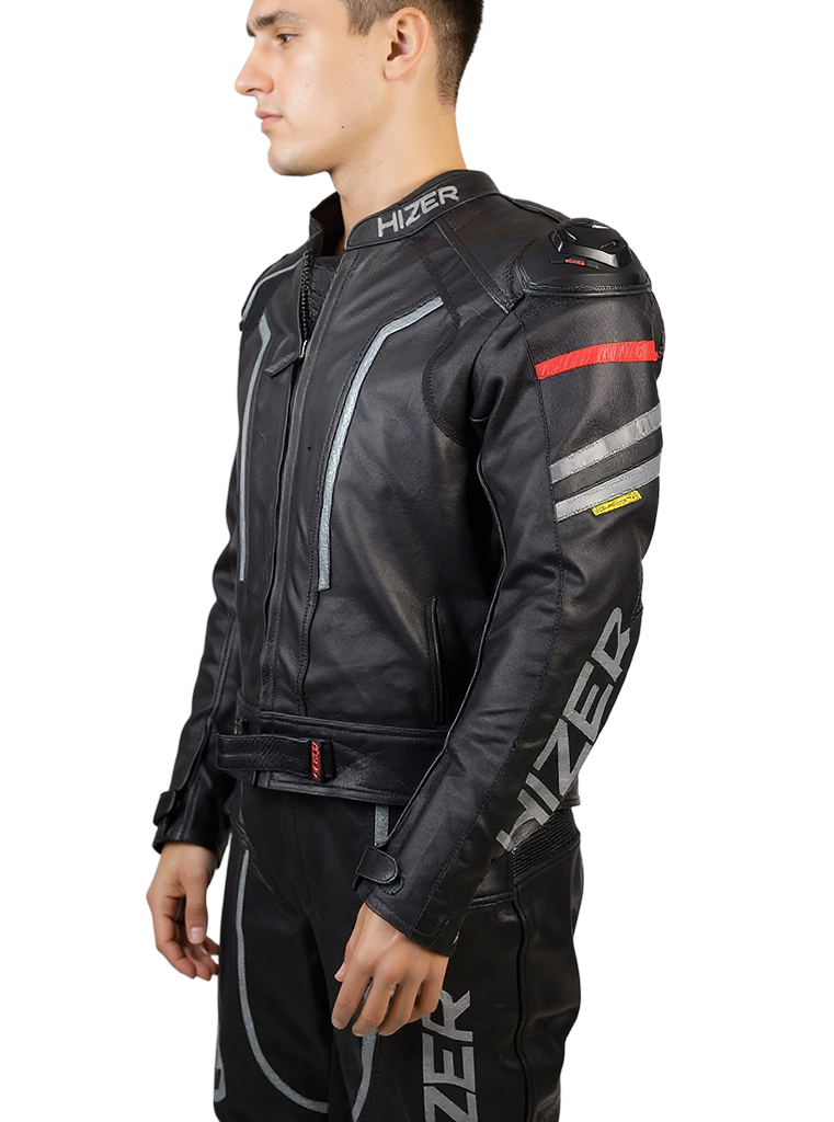 Комбинезон мотоциклетный (кожа) HIZER CE-1070 Gray (M)
